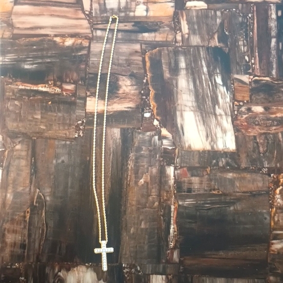 Cadena de oro 14 con diamantes
